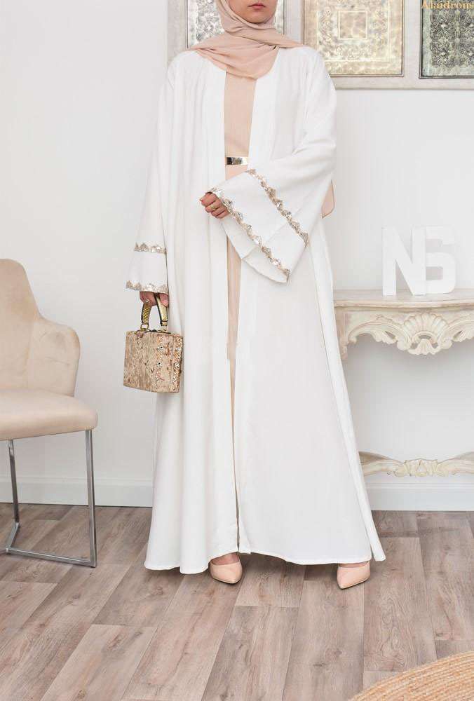 Ivory Pearl Luxury Abaya