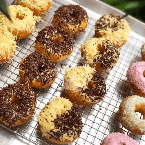 6 Pcs Donat Kids Meses Ceres Coklat Keju - Donat Kids Topping Premium